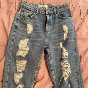 Topshop Moto High Waisted Mom Jean